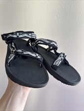 Teva Hurricane Kids Sandals Hook Loop Closure Black Grey Size 3