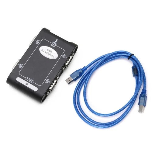 9pin USB 2.0 to 4 ports RS232 Serial DB9 COM Controller Connectors Adapter Hub