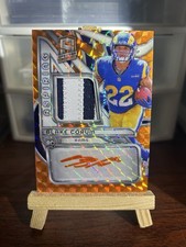 2024 Panini Spectra Blake Corum Aspiring Patch Auto Neon Orange /15