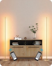 LED Corner Floor Lamp, Set of 2 Minimalist Dimmable Light with Remote, 57.5" ...