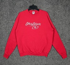 Vintage Ohio State Buckeyes Crewneck Sweatshirt XL Red Pullover Embroidered 90s