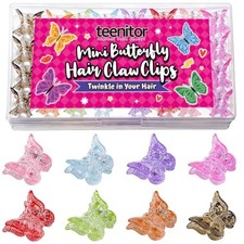 Mini Butterfly Hair Claw Clips, Glitter Claw Clip Small Hair Clips 32Pcs