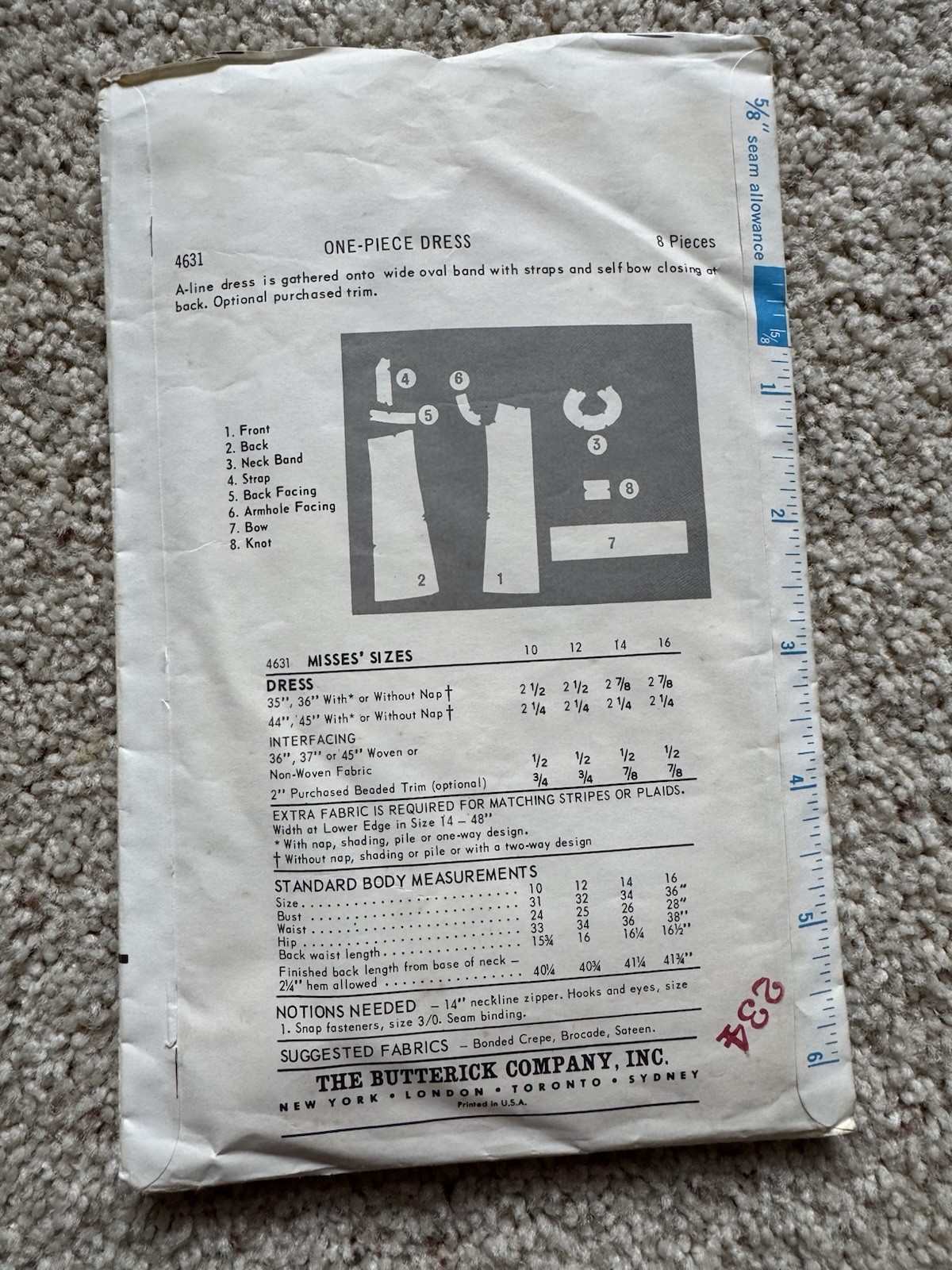 Lot Of 6 Vintage Retro 1960’s/70’s Dress Sewing Patterns BOHO Cottage Core Sz 10