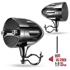 Bluetooth Motorcycle Speakers - Waterproof, 200W RZR Speakers for ATV, Black