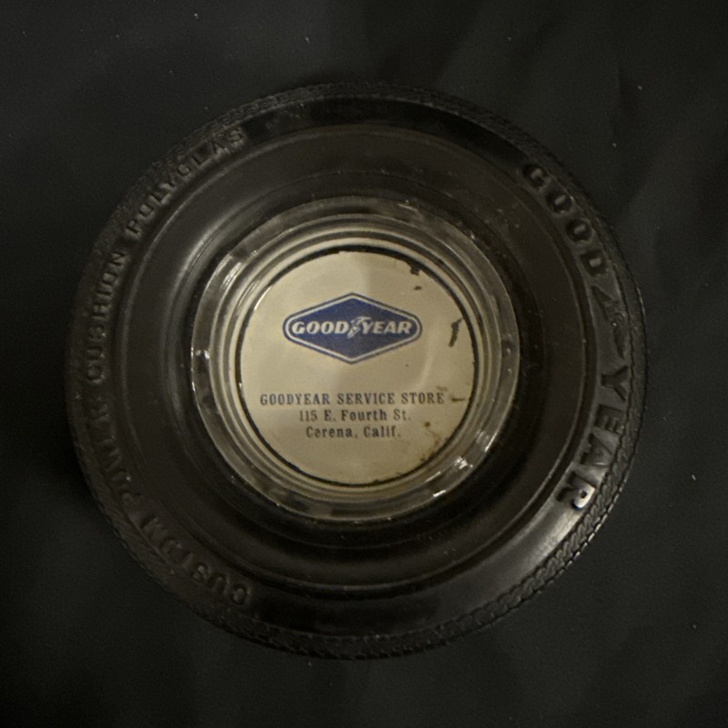 VINTAGE GOODYEAR Power Cushion Tire Ashtray Cerena, California