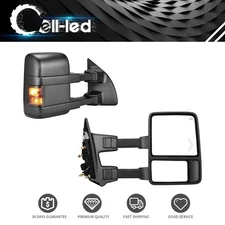 Pair Tow Mirrors for 1999-2007 Ford F250-F550 SuperDuty Power Heated Turn Signal