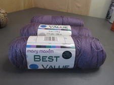 Lot of 3 Mary Maxim Vest Value Misty Plum #4 Super Soft!