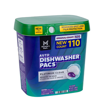 Member'S Mark Platinum Clean Automatic Dishwasher Pacs, Fresh Clean, 105 Ct