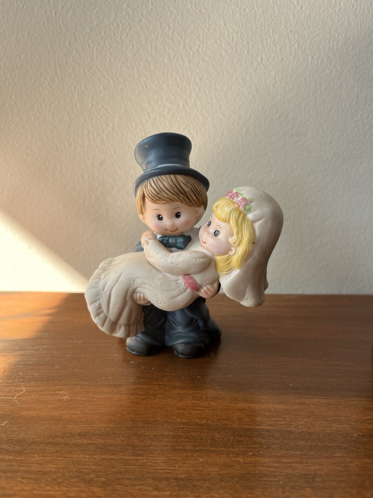 Vintage Ceramic Bride and Groom