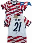 Timothy Weah Signed 2026 USMNT FIFA World Cup #21 Soccer Jersey PSA AUTO USA