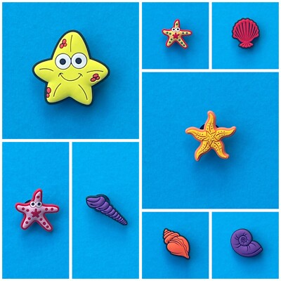 Schuhstecker/Shoe Charms/Buttons/Pin MEERESTIERE/SEESTERN/MUSCHELN/STARFISH