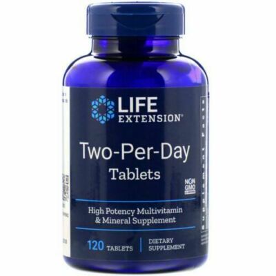 Life Extension, zwei pro Tag 120 Tabletten, potente Multi-Vitamine Formel.