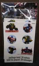 Transformers Temporary Tattoos Assorted Designs 24 Pcs NEW IN PACKAGE