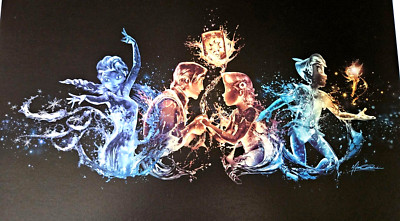 20 X 16 D23 WDI Disney Celebrating Fantasy Springs Print Elsa Rapunzel LE 75