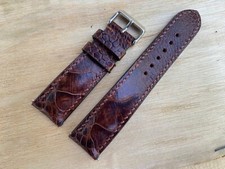 Brown Ostrich Watch Strap Band 26mm 24mm 23mm 22mm 21mm 20mm 19mm 18mm 16mm 14mm