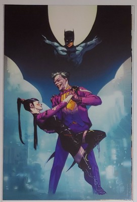 BATMAN #100 KEN LASHLEY EXCLUSIVE VIRGIN VARIANT NM JOKER HARLEY QUINN PUNCHLINE