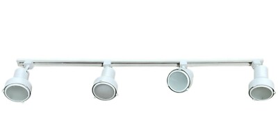 White 4 Light Frosted Lens Step Cylinder Heads Track Kit End Feed Cord And Plug