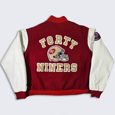 San Francisco 49ers Vintage 80s Chalk Line Varsity Jacket - NFL