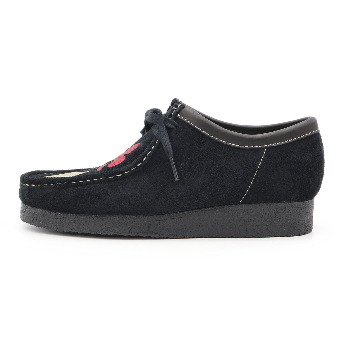 26173697 Stussy Clarks Originals Wallabee Black Suede Red Gold