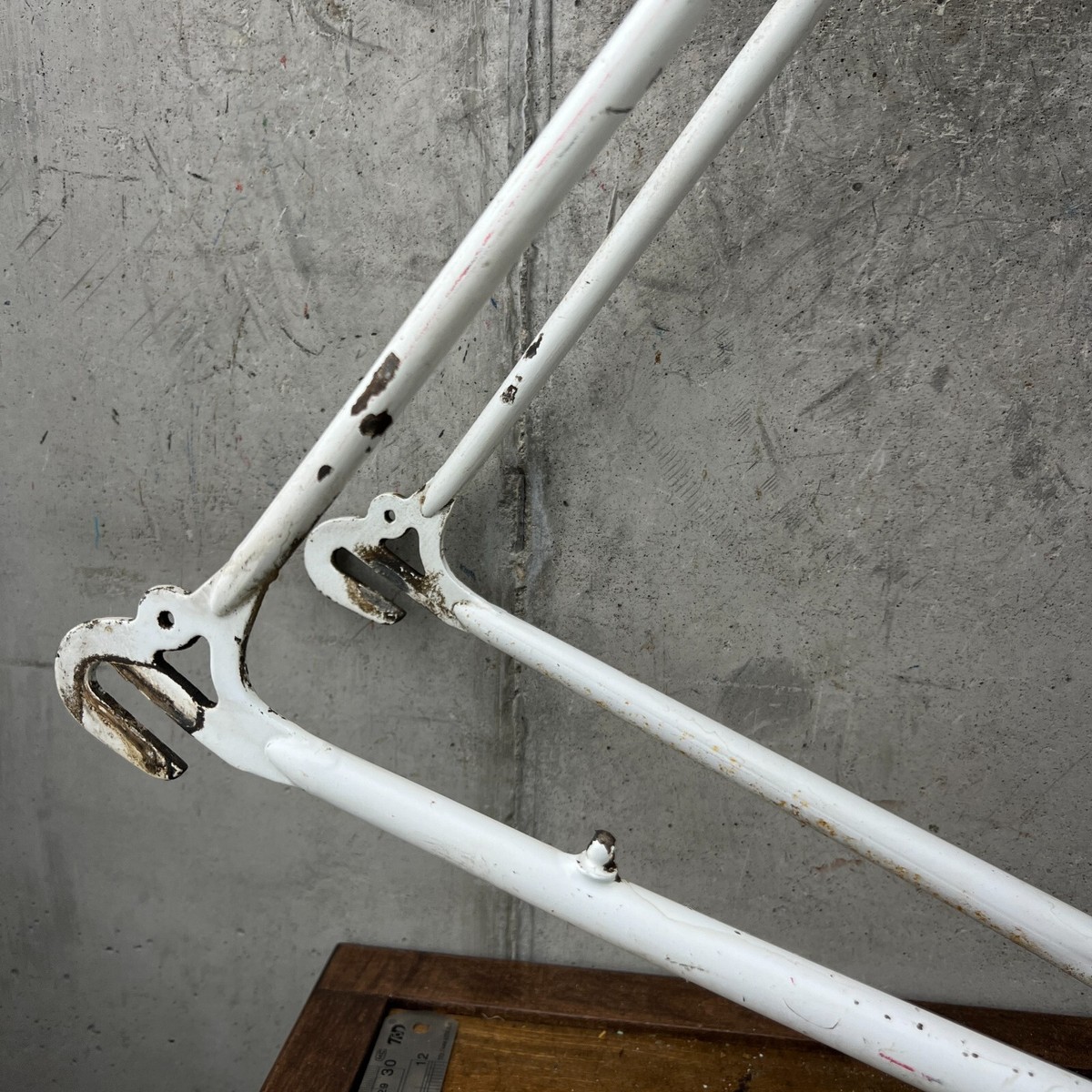 【中古】 Lleg La Fiesta Rumbacha Vintage Bottecchia Frame Set 60 cm White Italy Deluxe