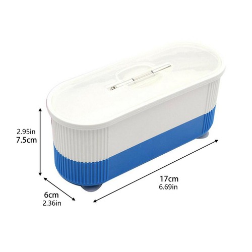 Plastic Ultrasonic Cleaner Machine Jewelry Denture Eye Glasses Coins Cleaning qq - Picture 5 of 11