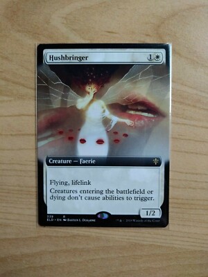 MtG ''Hushbringer'' FULL ART Throne of Eldrain, Rare, Flying Lifelink Anti-trigger