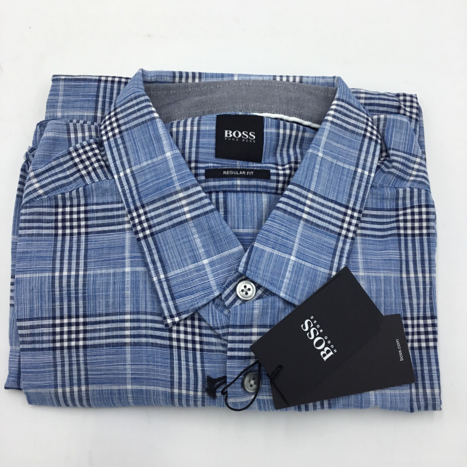 Рубашка HugoBoss Lukas Regular Fit темно-синего цвета, размер XL