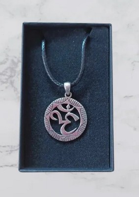 Massiver 925 Sterling Silber Spiritueller Om Anhänger Halskette