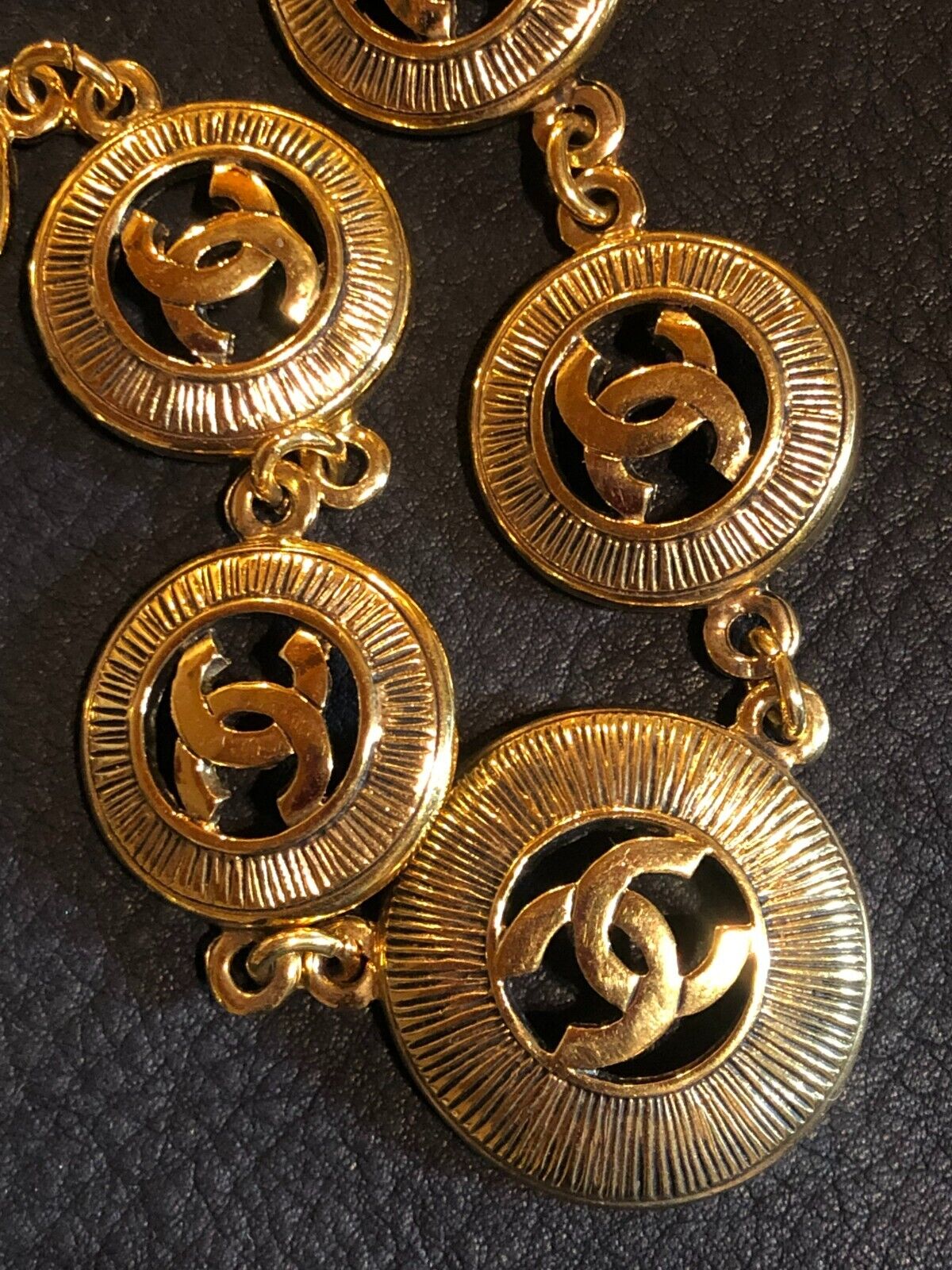 CHANEL Necklace AUTH Coco Mark chain Logo CC Rare Pendant Vintage Coin  Medal F/S
