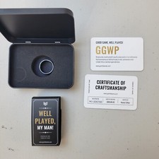 Gentle Bands The Euphoria Black Tungsten & Blue Sandstone Size 8 Wedding Ring