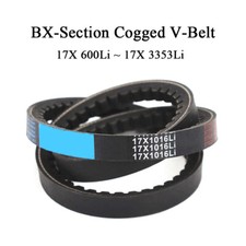 BX-Section Cogged V-Belts ( Rubbe Drive  V Belt 17mm x 11mm) Choose Size In mm