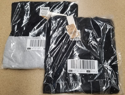Set of 2 Victoria's Secret Oversized Short-Sleeve Campus T-Shirt Sz S - Black