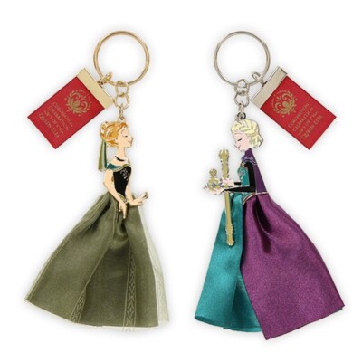 Japan Tokyo Disney Resort Key Chain Set Elsa Ana Frozen Fantasy