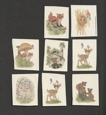 Vintage Scratch and Sniff Stickers Linda Powell Baby Animal Critters Pine Scent