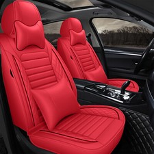 5d Car Seat Covers Full Set W Waterproof Leather Universal For Sedan Suv Truck 5d Car Seat Covers Full Set W Waterproof Leather Universal For Sedan Suv Truck