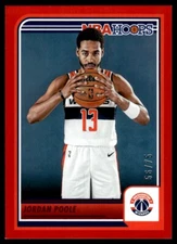 2023-24 Hoops Red Jordan Poole 56/75 Washington Wizards #137
