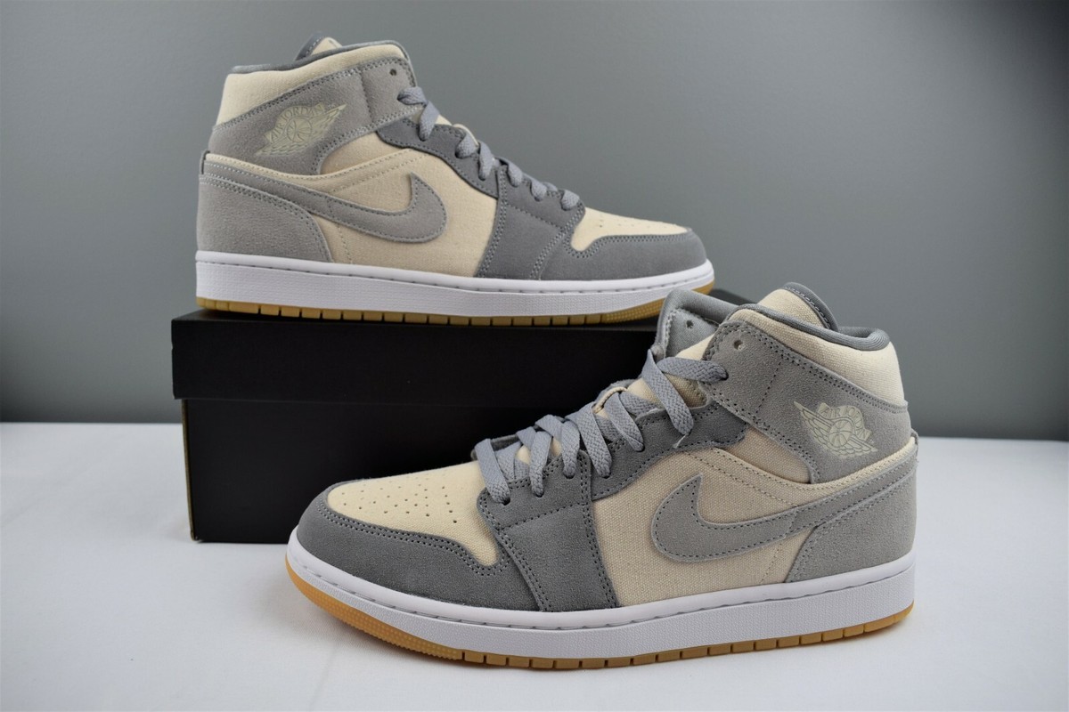 Nike Air Jordan 1 Mid SE 'Coconut Milk' Particle Grey Men's Size
