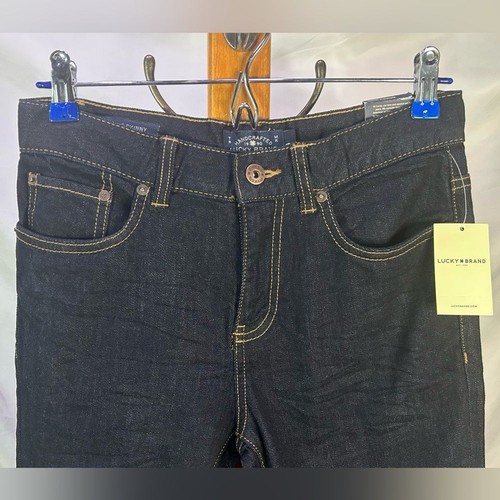 NWT Lucky Brand Authentic Skinny Big Kids Denim Jeans Dark Wash Mid Rise Size 14 - Picture 2 of 11
