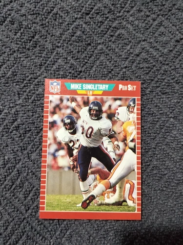 mike singletary 1988 pro set test card short print bears baylor #5
