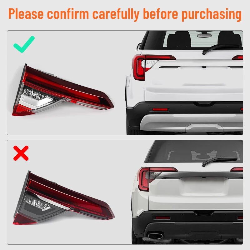 For 2020-2023 GMC Acadia SL SLE SLT Denali LED Chrome Tail Light Lamp Driver LH Foto 3 de 4