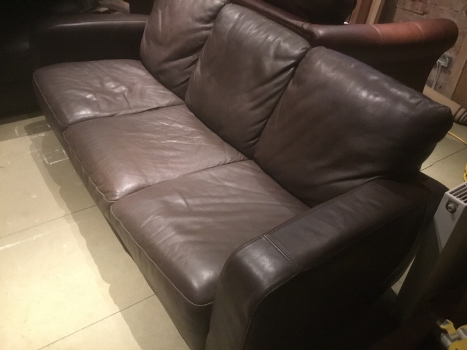natuzzi brown leather sofa 3 seater and 2 seater eBay
