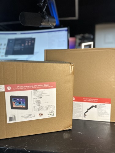 Gas Spring Clamp Mount w/ 2 USB Ports w/ Enclosure for Medium Size Tablets lock - 第 4/8 張圖片