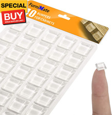 Clear Cabinet Door Drawer Bumpers Pads 40PCS Square Rubber Bumper Pads Sound Dam