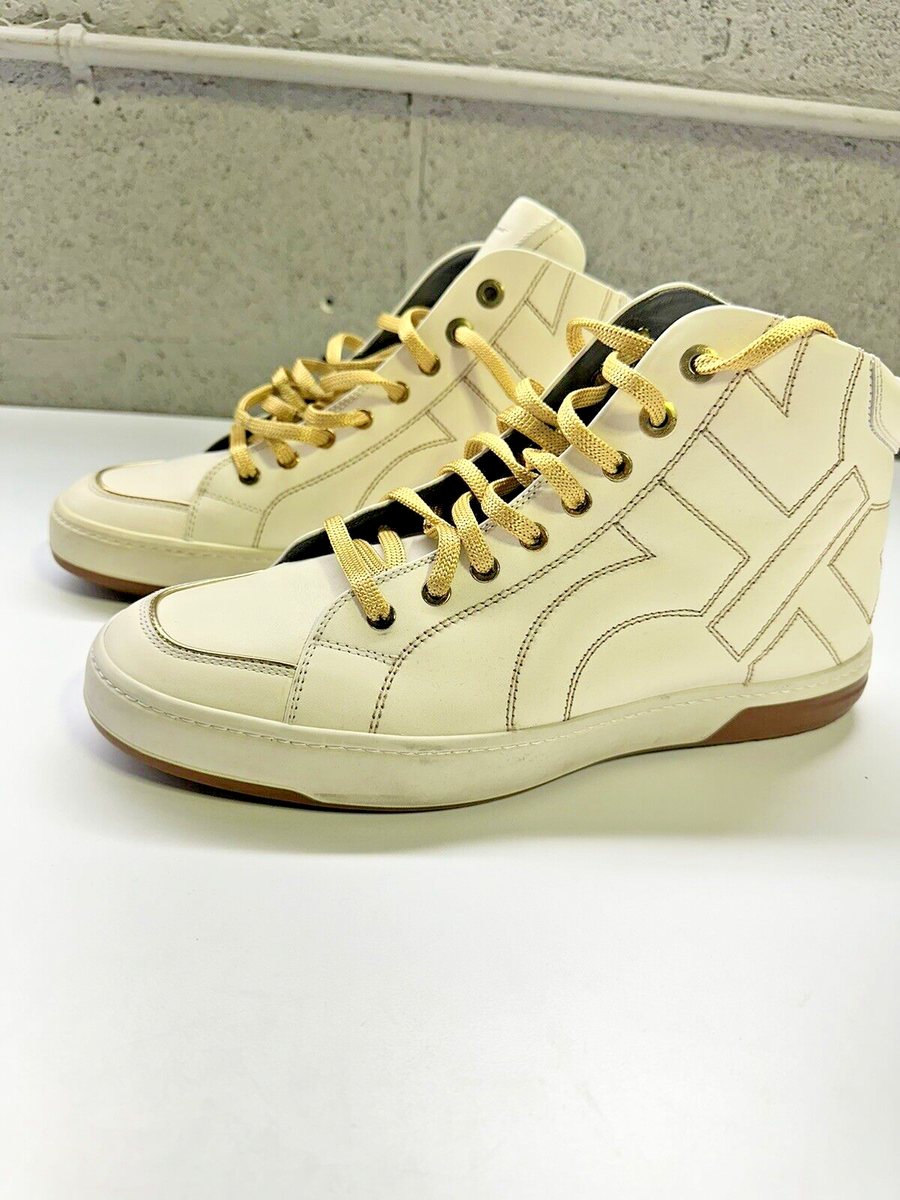SALVATORE FERRAGAMO MENS STITCHED LEATHER GANCINI HIGH TOP  display picture 1