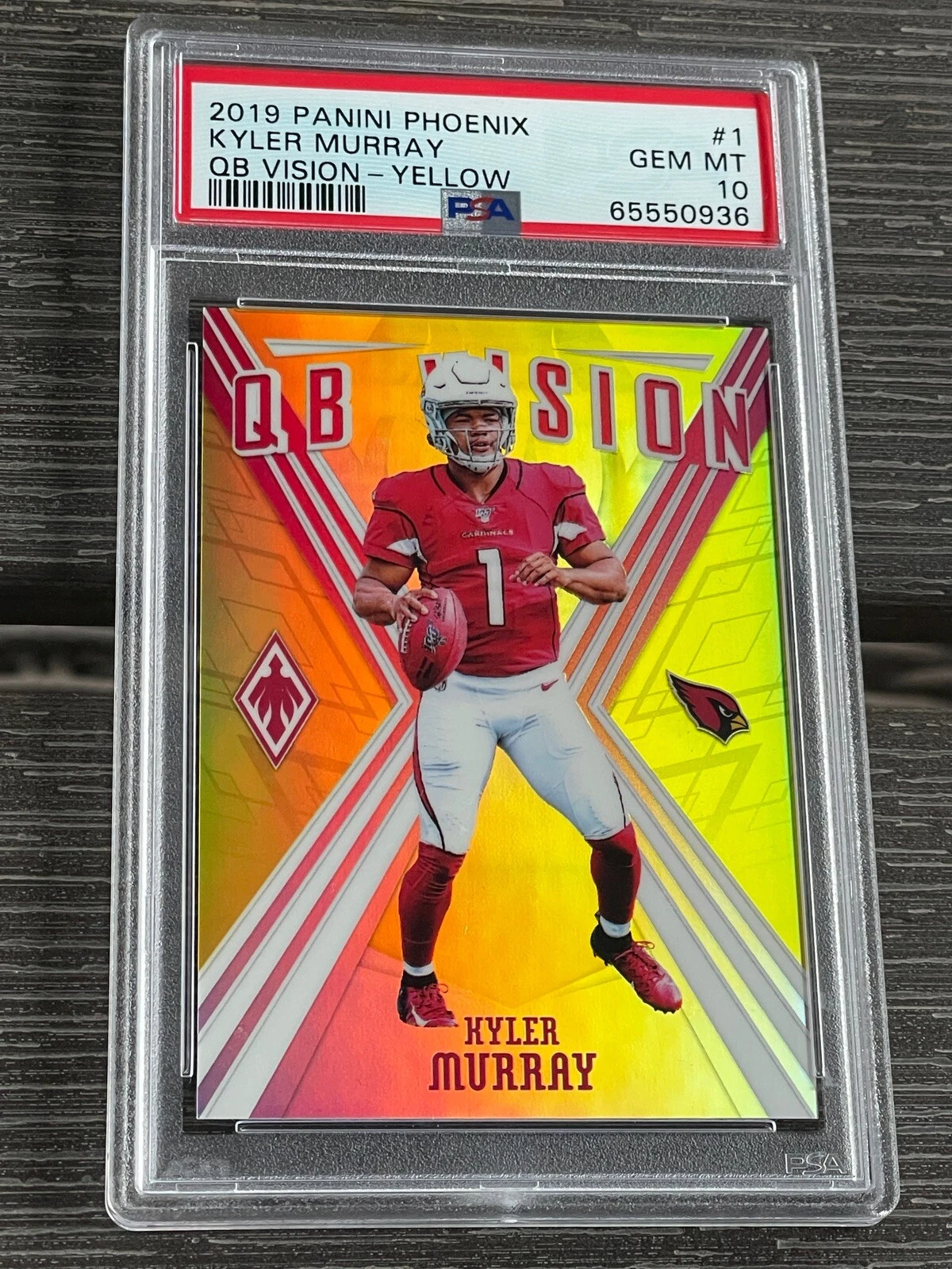 Kyler Murray Panini Phoenix QB Vision #1 Yellow