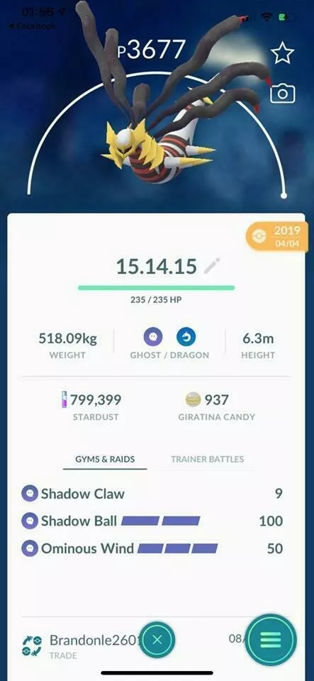 Pokémon Go Palkia Maxed CP Level 40 - Unlock 3 Moveset Master League  PVP-Tra'de