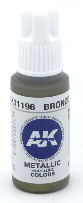 AK Interactive AK11196 Bronze [3rd Gen] (17ml Bottle) Metallic Acrylic Paint