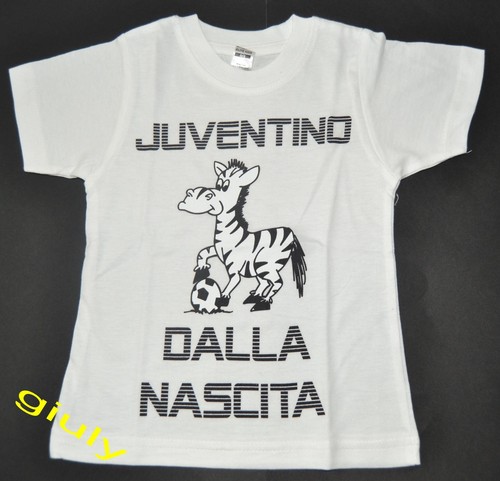 MAGLIA JUVENTUS bimbo neonato 0/2 anni JUVENTINO DALLA NASCITA t-shirt Juve  mesi | eBay