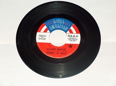 Bobby G Riso 45RPM Sugar Shack, Dolce Lil Ol You Royal American Disc RA-6B VG+