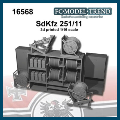 FC Model Trend 1/16 SdKfz 251/11 Cable Reels Equipment Cabinet